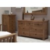 Rustic Style Oak Furniture 7 Drawer Multi Chest